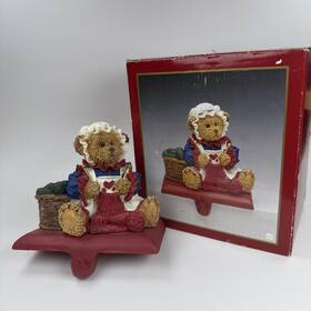 Gottschalks 430701492253 Vtg Bear Stocking Holder Hanger Christmas Polyresin 5 Inch X4