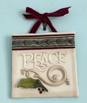 Glazed-aa123 Grasslands Road 048419897217 Inch Peace Wall Hanger-christmas-holiday-ceramic