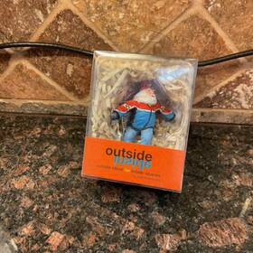 Gsi 090497996214 Outside/inside Christmas Tree Ornament By Outdoors Santa On Snowboard New