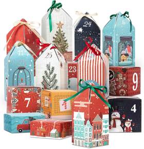 25adventbox Guangxihezhoushichuangnuolugongyipinyouxiangongsi 313111656654 Diy Christmas Advent Calendar Boxes To Fill 25 Numbered Empty H