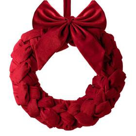 Sdj-us-001awr Gudaguu Red Christmas Velvet Wreaths Bow Hanging For Front Door Xmas