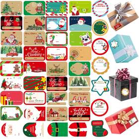 Guyarns 641682688669 Christmas Stickers And Gift Tags - Self-adhesive Name Wrapping Paper Sti
