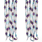 H-9408 Kurt Adler New Purple Blue Peacock Beaded Christmas Tree Garland