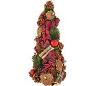 H212437 Valerie Parr Hill Woodland Plaid Cone Decorated Tree By Pine