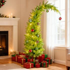 Hxh021 Haeteir Whimsical Prelit Christmas Tree 6ft - 150 Led Lights And Remote Timer Bendable