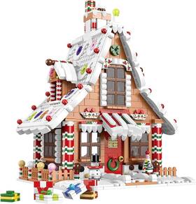 Hahaspil 745431830023 Christmas Gingerbread House Ornaments Building Set Toys With Led Light