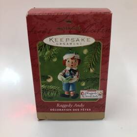 Hallmark 015012623574 2001 Keepsake Inch Raggedy Andy Ornament Holding Christmas Carol Songbook