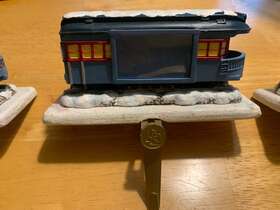Hallmark 015012831481 The Polar Express Photo Christmas Stocking Holder Train Cars