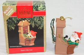 Hallmark 070000027536 Keepsake Christmas Ornament Santas Hot Line Magic Blinking Lights 1991