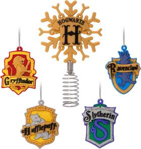 3hcm3957 Hallmark Harry Potter Hogwarts 5 Inch Miniature Christmas Tree Topper And Mini
