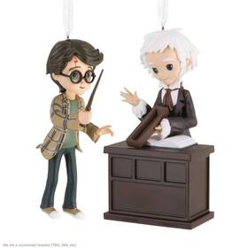 Hallmark 661127045956 2pc Harry Potter And Ollivander Christmas Tree Ornament Set