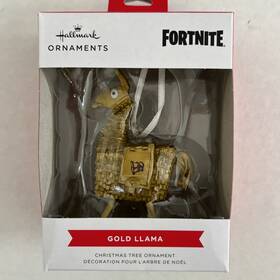 Hallmark 661127058604 Fortnite Golden Loot Llama Christmas Tree Ornament - Brand New 2024