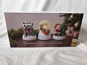 Hallmark 661127116700 The Night Before Christmas 3 Interactive Tabletop Decorations New