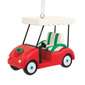 0001hgo3098 Hallmark 726528497800 Golf Cart Resin Christmas Ornament