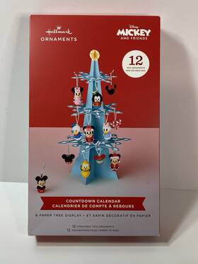 Hallmark 726528599207 New Disney Mickey 12 Day Countdown Calendar Advent Christmas Ornament