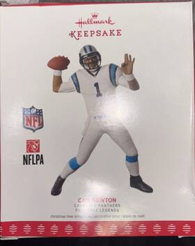 Hallmark 763795234141 2017 Cam Newton Caroline Panthers Football Christmas Ornament New
