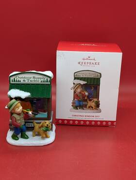 Hallmark 763795267972 2017 Member Ex. Outdoor Supply And Tackle Christmas Window 15th Ornament
