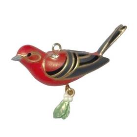 Hallmark 763795343867 Keepsake Red Tanager Bird Christmas Tree Ornament 2018 Mini