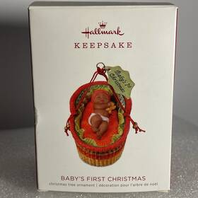 Hallmark 763795358557 Babys 1st Christmas Keepsake Ornament 2018 African American Porcelain