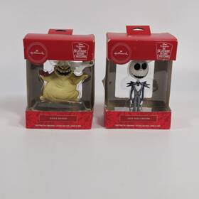 Hallmark 763795679911 2 Nightmare Before Christmas Ornaments Jack Skellington Oogie Boogie