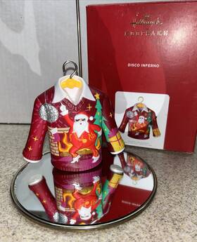Hallmark 763795680443 2021 Keepsake Ornament Disco Inferno Santa Musical Christmas Trammps