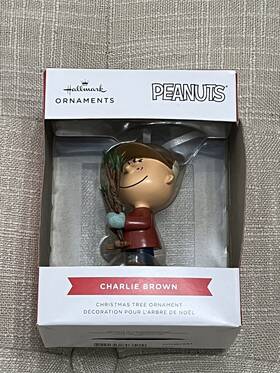 Hallmark 763795803514 New Charlie Brown Peanuts Christmas Tree 2022 Ornament In Box