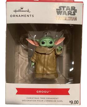 Hallmark 763795804467 2022 Star Wars The Mandalorian Grogu Christmas Tree Ornament Nrfb New