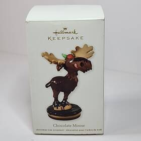 Hallmark 795902314804 Keepsake Chocolate Moose 2012 Reindeer Christmas Ornament Ice Cream Nip