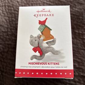 Hallmark 795902492342 Nib 2015 Keepsake Mischievous Kittens Christmas Ornament 17th In Series