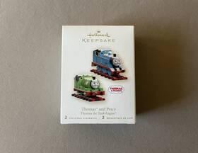 Hallmark 795902982478 Two Thomas And Friends Inch Percy Christmas Ornaments New In Box