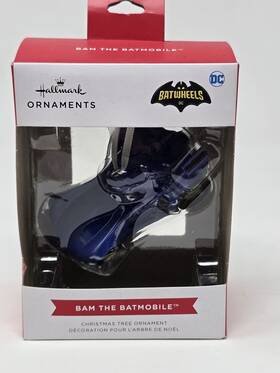 Hallmark Dc Batwheels Collaboration 763795839605 Bam The Batmobile Christmas Ornament Blue