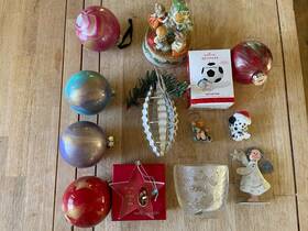 Hallmark Keepsake 795902424442 Christmas Decorations - Lot Of 13 Ornaments Figures Votive Candle Holder