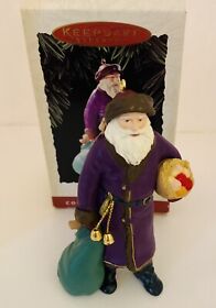 Qx5139 Hallmark Keepsake Ornament Merry Olde Santa Christmas Tree Purple Coat