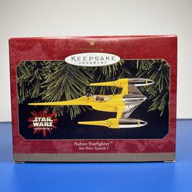 Qxi7613 Hallmark Keepsake Ornament Star Wars Episode 1 Naboo Starfighter Christmas 1999