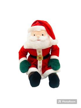 Mjw1355 Hallmark Plush Sitting Santa Claus Christmas Decoration 12 Inch