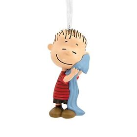 0002hcm9371 Hallmark Peanuts Linus Hugging Blanket Christmas Ornament