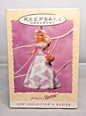 Qe08069 Hallmark Keepsake Ornament Springtime Barbie Vintage 1995 Christmas Holiday