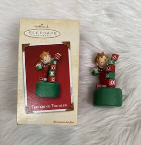 Qx8916 Hallmark Keepsake Christmas Ornament Teetering Toddler 2002 Original Box Vintage