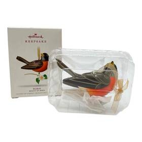 Qx9453 Hallmark Niob 2018 Beauty Of Birds Robin Keepsake Ornament Christmas 14th In Ser