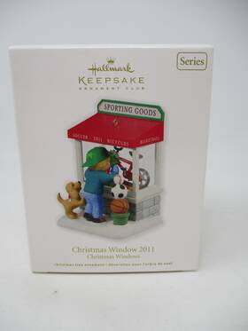 Qxc5020 Hallmark Keepsake Ornament Christmas Window 2011 Sports Shop Small Multicolor