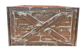 Hallops 810023900375 Wooden Tree Collar Box - Christmas Stand Farmhouse Rustic Decor