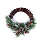 Hanat16 Balmoral Christmas Holiday Frosted Berry Grapevine Unlit Wreath Inches