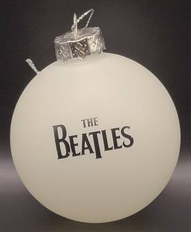Hand Crafted 086131188558 The Beatles.. White Album... Glass Christmas Ornament New