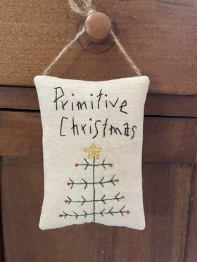 Hcxmt6 Handmade In Usa Primitive Handcrafted 6 Inch Hanging Stitched Feather Christmas Tree Pillow