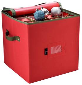 Handy Laundry 021455054929 Christmas Ornament Storage - Stores Upto 64 Holiday Ornaments Adjustable Div