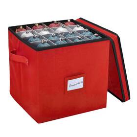 Handy Laundry 021455055674 Christmas Ornament Storage - Stores Up To 64 Holiday Ornaments Adjustable