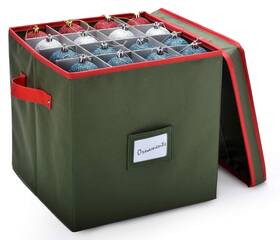 Handy Laundry 021455056015 Christmas Ornament Storage - Stores Upto 64 Holiday Ornaments Adjustable Div