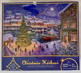 Hangzhou Wonder Tree Technology Co. Ltd. X0048hzklx Christmas Harbour Advent Calendar Puzzle 1000 Pc 24 Boxes New Sealed