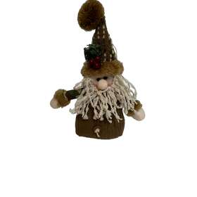 Hannas Handiworks 804704240157 Burlap Christmas Santa Doll Primitive Look Winter Decor