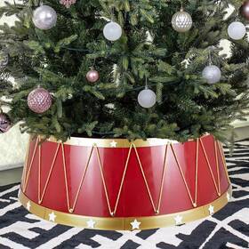Tk2307plrg05 Harcohome Christmas Tree Collar 28.4 Inch D Festive Drum X-large Polypropylene Red